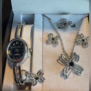 Louis Cardini watch, necklace, earrings and ring